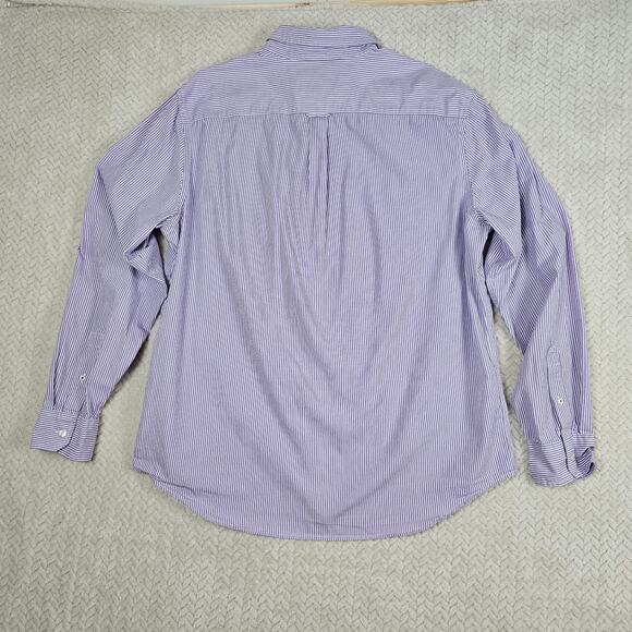 American Eagle Mens Shirt Sz XL Athletic Fit Lavender Striped Long Sleeve Career - Picture 5 of 13